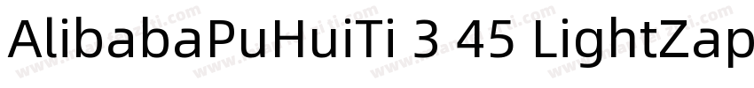 AlibabaPuHuiTi 3 45 LightZapfino字体转换